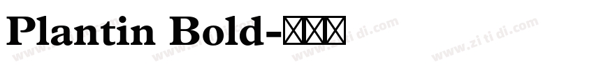 Plantin Bold字体转换
